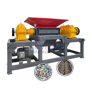 Bulky Waste Crushing Equipment Scrap Metal Plastic Double Shaft Shredder Industrial Solid Waste Crusher EPC thumbnail-1