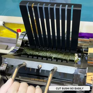 Máquina cortadora de rollos de sushi manual compacta QD-JC90, cortador de maki duradero para pedidos a domicilio de sushi y pequeños negocios de catering thumbnail-3