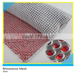 Aluminum Rhinestone Net Mesh Ss6 2mm Jet Black Crystal Silver Roll thumbnail-5