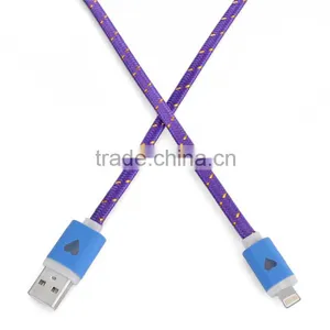 Fabric Braided Charger USB Cable for Iphone USB Light Cable in 2016 thumbnail-2