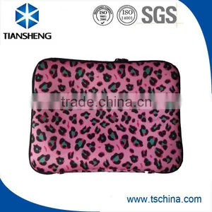 Pink Leopard-spotted Neoprene Tablet Case With Dual Puller Zipper for IPad thumbnail-1