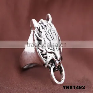 Hot Sale Alloy Punk Rings, Wholesale Skull Ring thumbnail-2