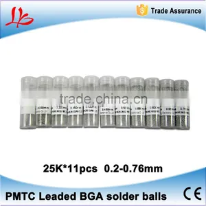 Hot Sell PMTC Leaded BGA Solder Balls Tin Balls 0.2-0.76mm 25K*11pcs Set for BGA Reballing Rework thumbnail-1
