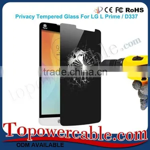 Cheap Privacy Tempered Glass Cell Phone Screen Shield Protectors Film For LG L Prime D337 thumbnail-1