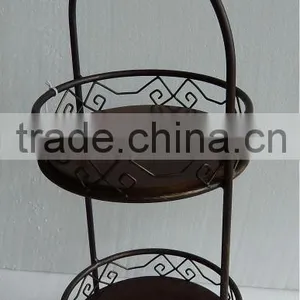 Hand Made Wire 2 Layor Wedding Flower Stands thumbnail-1