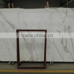 High Quality Statuarietto White Marble, Calacatta Black Marble/calacatta Gold Marble, Italy White Marble Slab thumbnail-2
