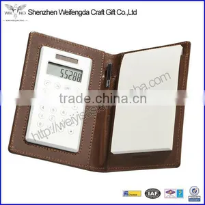 2016 Fashion Leather Notepad Folder With Calculator thumbnail-1