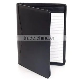 2016 Top Grade Business Handmade Zipper Leather Adjustable Padfolio Quality Choice thumbnail-4