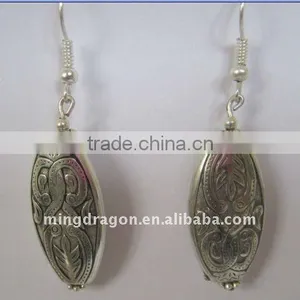 CHINESE TIBET SILVER EARRING EARDROP thumbnail-1