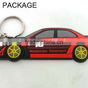2D Colorful Car Shaped Silicon Keychains / Silicon Key Rings thumbnail-1