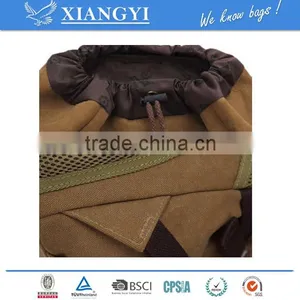 Vintage Men's Military Canvas Leather Travel Backpack Hiking Rucksack School Bag New Design in 2016 thumbnail-5