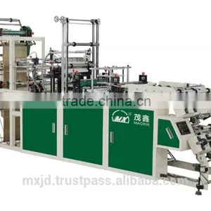 China Hot Sale Automatic Double Layer Point Cut Rolling Bag Making Machine thumbnail-1