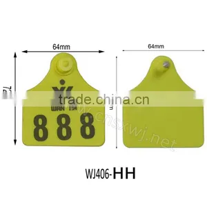 Animal Beef Cattle Ear Tag Non - Toxic Green Ear Tag WJ406-HH thumbnail-1