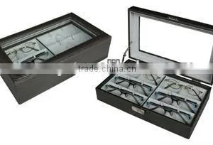 Hot Sale Carbon Fiber Pattern Leather Sunglasses Packaging Boxes thumbnail-1
