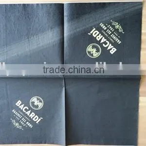 20 Plain Solid Colors 2ply Luncheon Dinner Napkins Paper Logo Printed by Customers Black thumbnail-2
