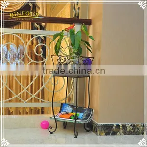 Decorative Metal Flower Pot Holder Wrought Iron Plant Stand thumbnail-4