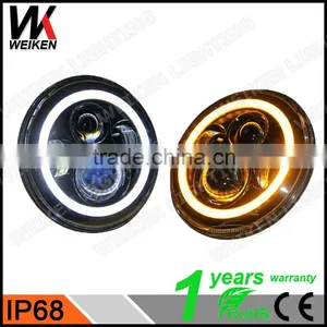 WEIKEN 7 Inch Led Headlight/Round Harley Led Headlight/Motorcycle Headlights thumbnail-1