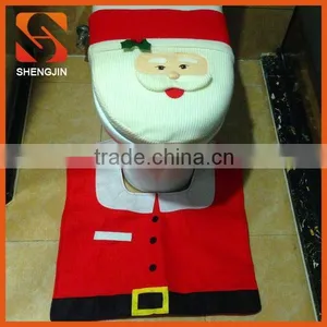 Fancy Christmas Santa Toilet Seat Cover and Rug Set thumbnail-1