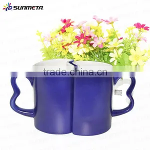 11oz Blue Magic Color Change Sublimation Blank Couple Mug thumbnail-4