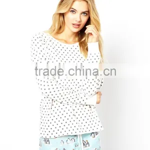 Ladies Fancy Olympia Rose All Over Print Lounge Pant and Cap Sleeve Top Pajama Set thumbnail-5