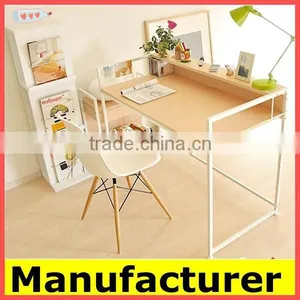 Wholesale Morden Wooden Office and Home Bookcase With Computer Desk thumbnail-2