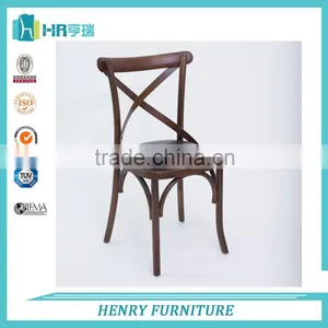 Solid Bentwood Dining Cross Back Chair thumbnail-1