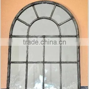 French Antique Decorative Metal Window Frame Wall Mirror Quality Choice thumbnail-1