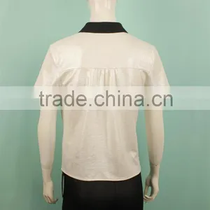 2016 Latest Fabric Rib Neckline Polo Shirt Women Shirt Clothing thumbnail-5