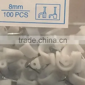 Hot Selling White Circle Nail Wire Clip/square Cable Clips 16mm thumbnail-3