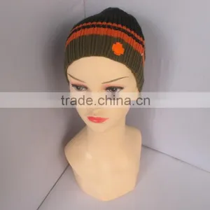 Wholesale Best Selling Knitted Fabric 100%Acrylic Beanie Hats With a Ball thumbnail-2