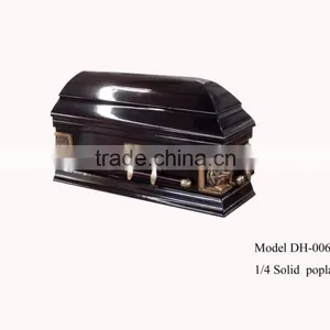 Solid Poplar Wooden Urn Cremation for Ashes Casket thumbnail-1
