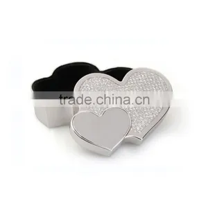 High End Heart Shaped Metal Trinket Box,fashion Wedding Gift Box,alloy Trinket Jewelry Box thumbnail-2