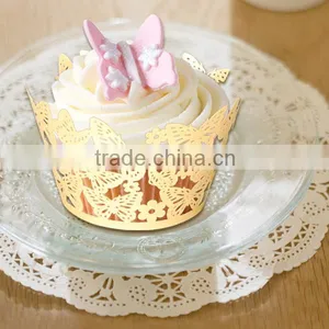 Butterfly Birthday Cake Wrapper Anniversary Cupcake Wrappers / Liners thumbnail-3