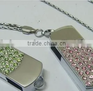 China's Factory Promotion High-speed Diamond Necklace Usb Stick 4 gb thumbnail-1