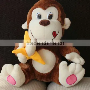 Stuffed Monkey With Banana thumbnail-1