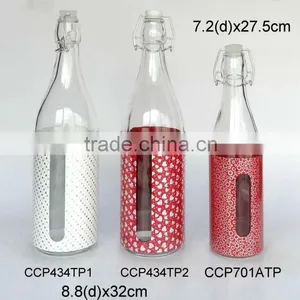 CCP434TP Glass Water Bottle With Metal Casing thumbnail-1