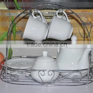 High Quality Porcelian Tea Set With Rack thumbnail-1