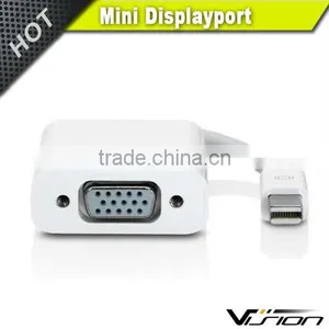 Gold Palted Mini Display Port to VGA Convert Dongle in White thumbnail-2