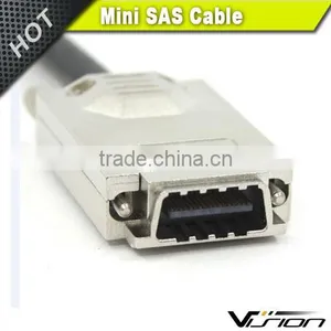2m Zinc Alloy External CX4 Mini SAS SFF-8470 to SFF-8470 Infiniband Cable With Thumbscrews thumbnail-4