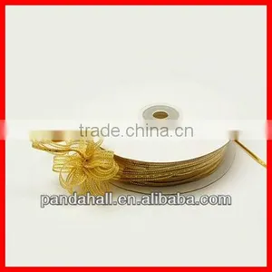 Sparkle Wire Edge Organza Ribbon DIY Material for Fiber Flowers(ORIB-D003-25mm-M) thumbnail-1