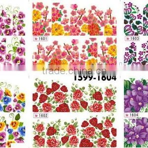 2016 Beauty Flowers Nail Water Sticker 3D Decal Nail Sticker thumbnail-3
