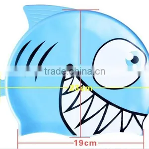 Animal Pattern Cartoon Silicone Kid Children Swimming Bathing Head Cover Cap Hat thumbnail-3