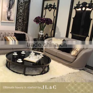 Luxury Living Room New Design JS75-02 High Quality Modern Leather Sofa From JLC Furniture thumbnail-1