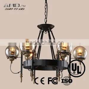 Glass Lamp Shade Creative Iron Lamp Top Led Pendant Lights thumbnail-3