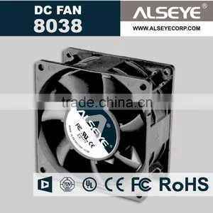 Alseye CB2701 Manufacture 80mm 12v dc Axial Fan Mini Fan 8038 Waterproof IP68 dc Fan thumbnail-1