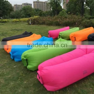 Inflatable Outdoor Air Sleep Sofa Couch Portable Furniture Sleeping Hangout Lounger Imitate Nylon External Internal PVC thumbnail-3