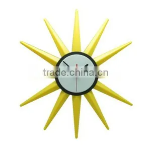 Creative Colourful Plastic Quartz Wall Clock -- Star or Sun Style thumbnail-1
