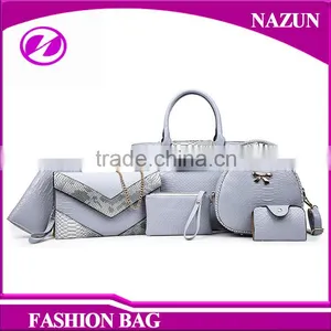 Hot Sell PU Leather Material Patent Leather Logo Handbag For Weekend thumbnail-2