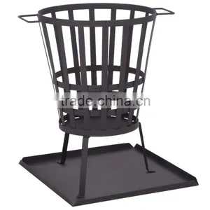 Fire Basket Includes Ash Tray, Black thumbnail-1