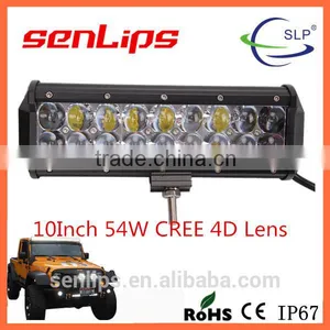Double Row High-bright 4D Lens 54W 9inch 4500LM US Chip Led Light Bar for Truck Offroad Boat thumbnail-1